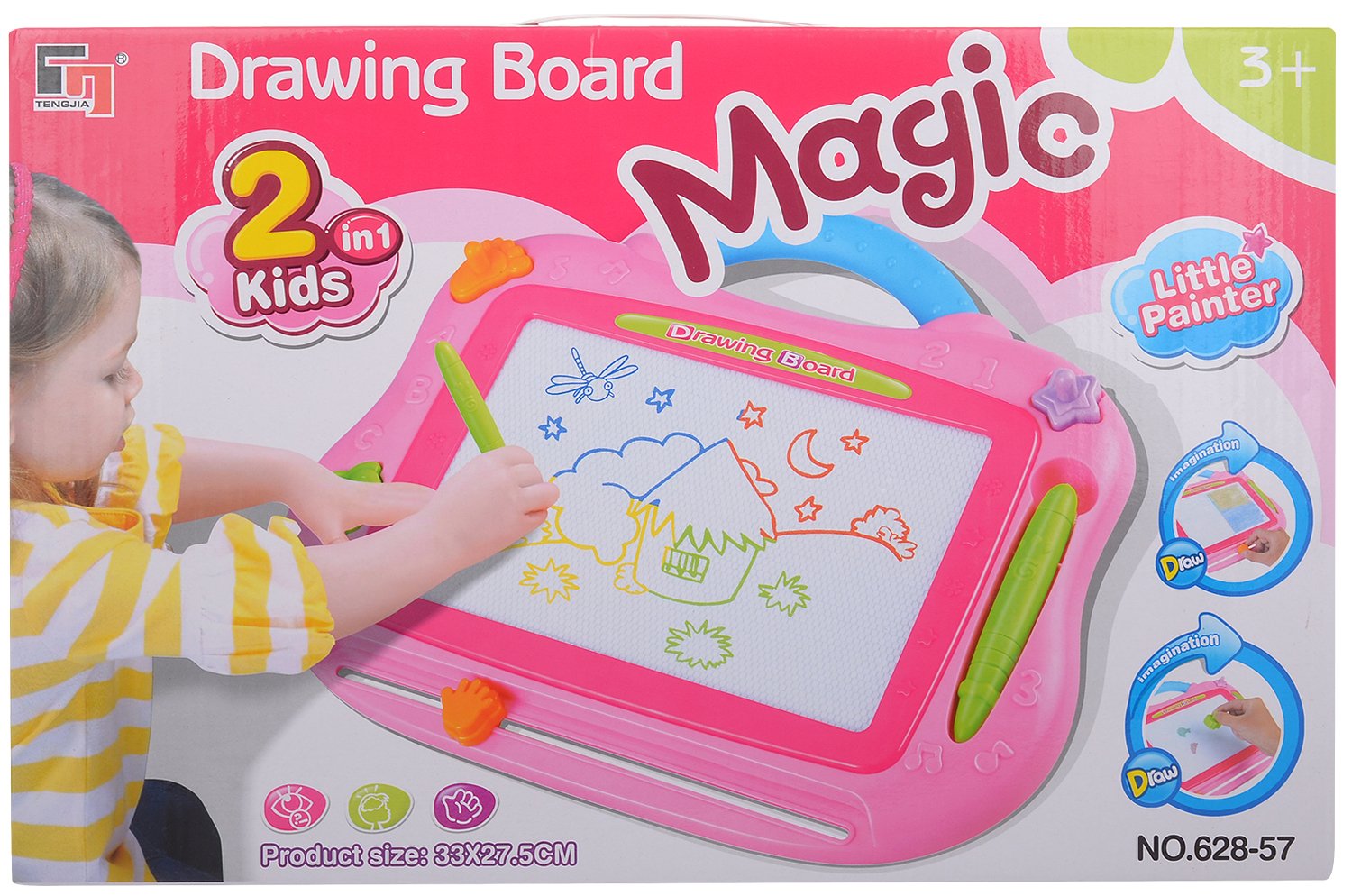 🖍️✨Mess-Free Kids Magic Drawing Board – Slide-Erase, Colorful, Portable! 🎨