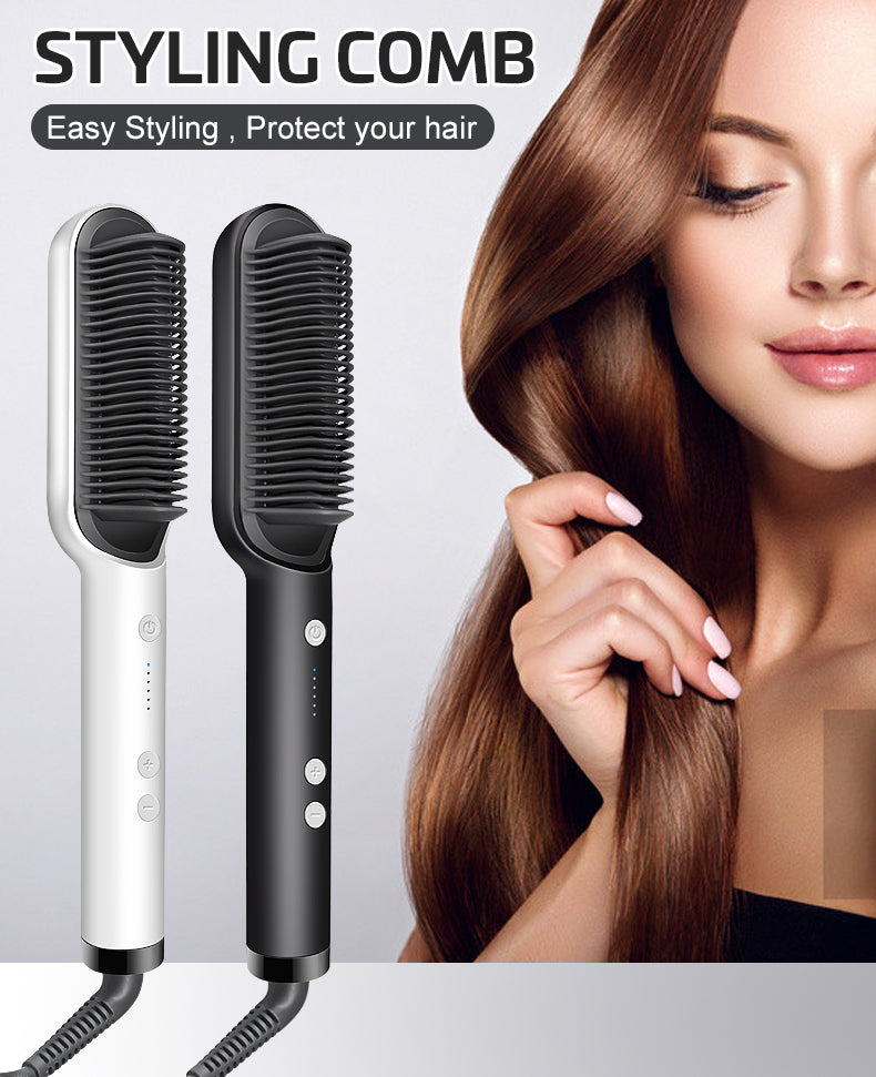 🔥 Electric Hair Straightening Comb – Fast & Safe Styling Brush