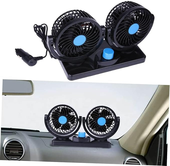360° Rotatable Electric Cooling Fan with Adhesive Base & Low Noise