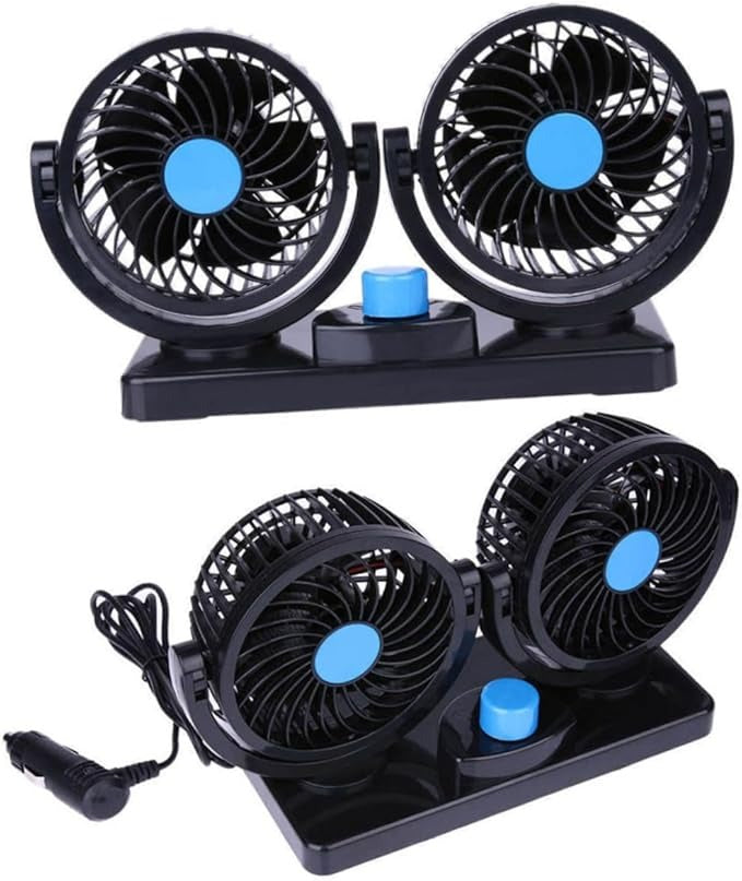 360° Rotatable Electric Cooling Fan with Adhesive Base & Low Noise